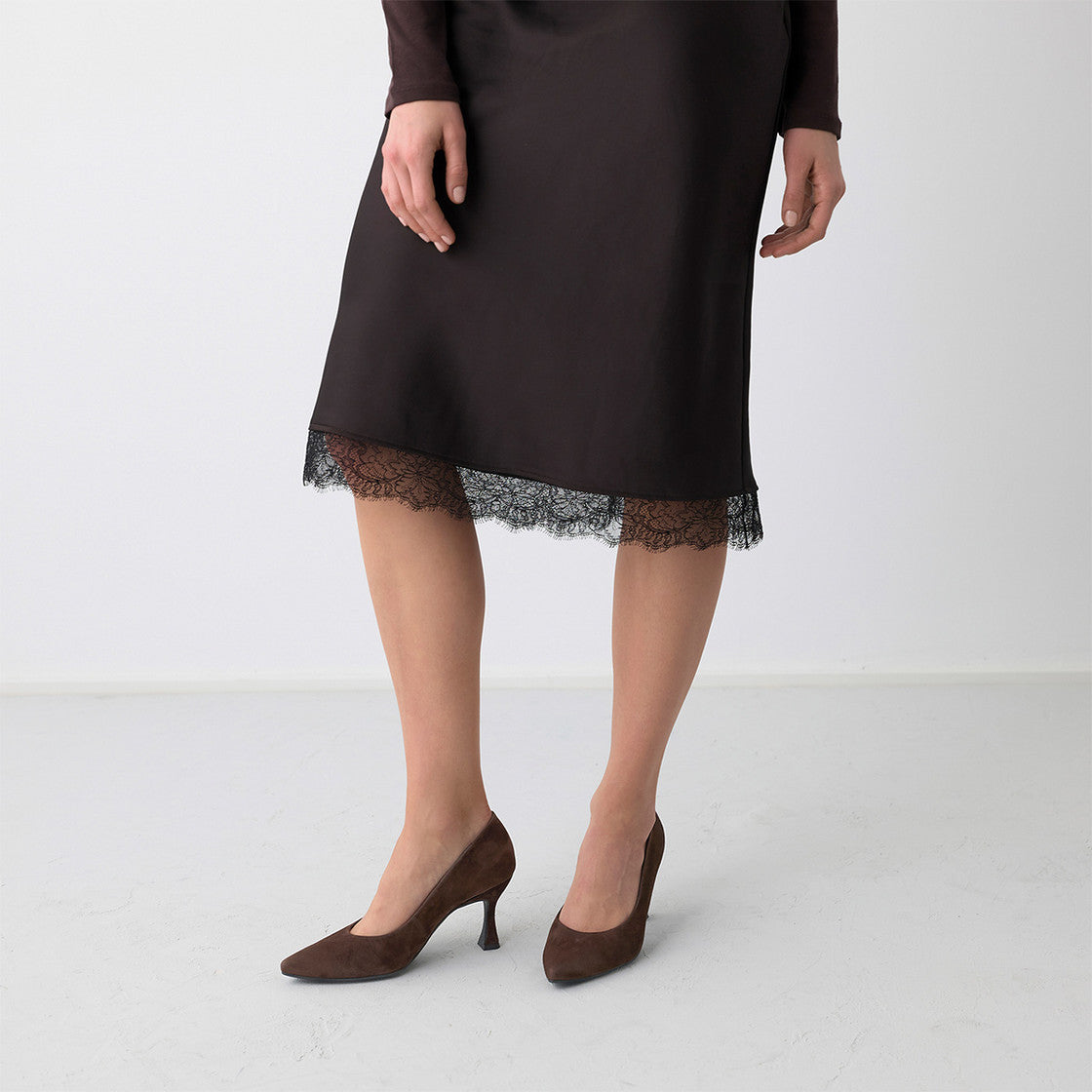 Paul Green - 3859 Brown Suede Court Shoe