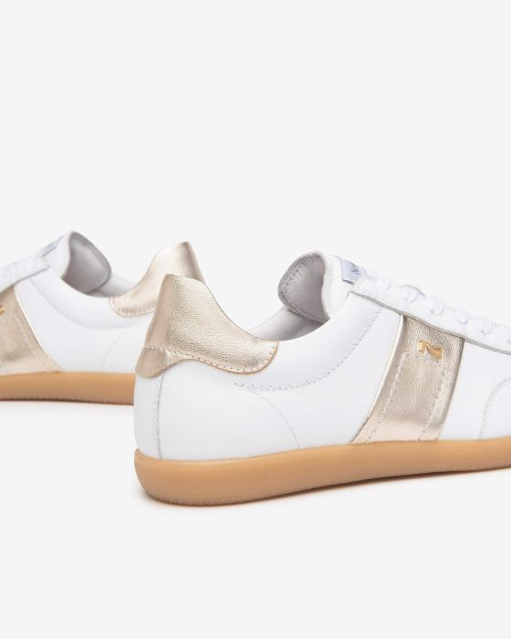 NeroGiardini - White and Gold Retro Trainer