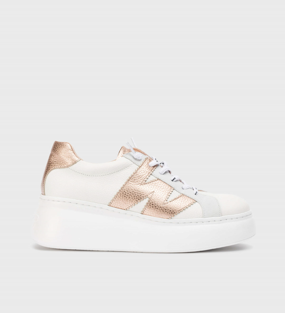 Wonders - A2670 White and Rose Gold Trainer