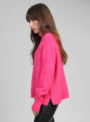 Anna - Pink Turtle Neck Jumper