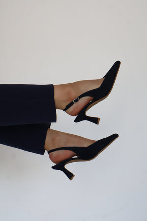 Lodi - Gelines Navy Suede Slingback