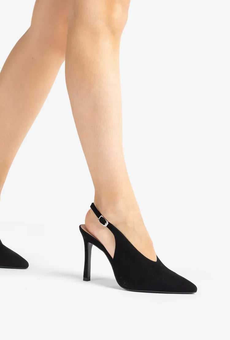 Unisa - Tabar Black Suede Slingback
