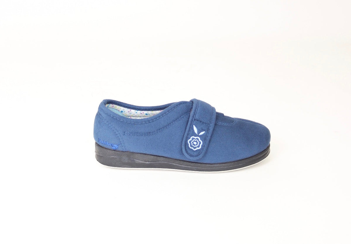 Padders - Camilla Blue Velcro Slipper