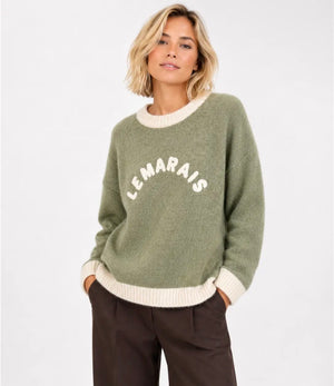 Anna - Green/ Cream Jumper