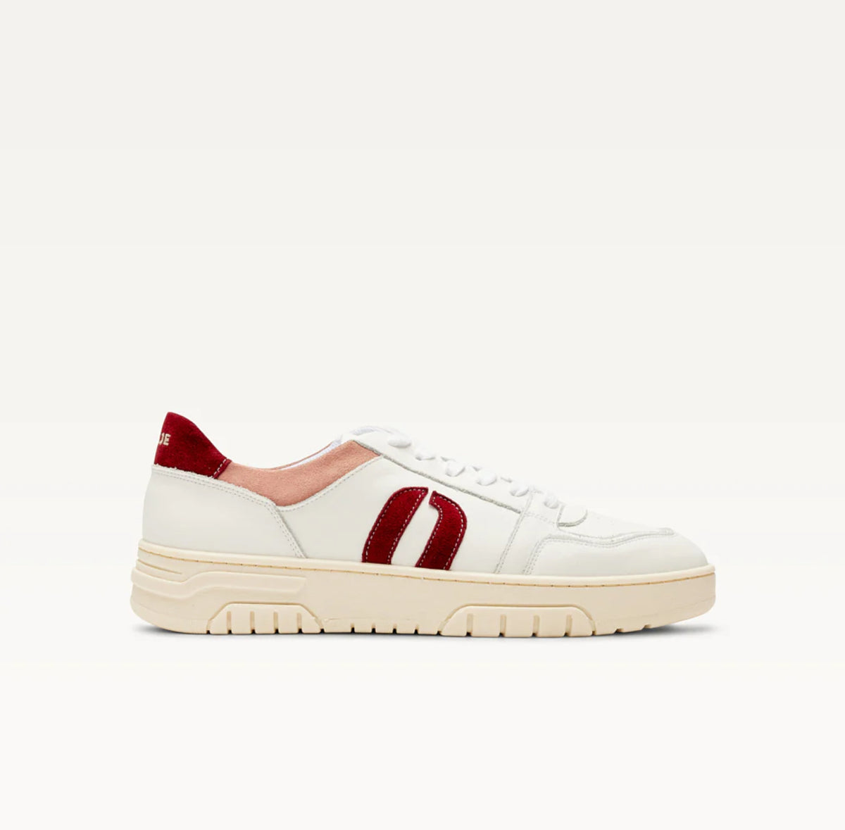 Odaje - Nora White and Burgundy Trainer