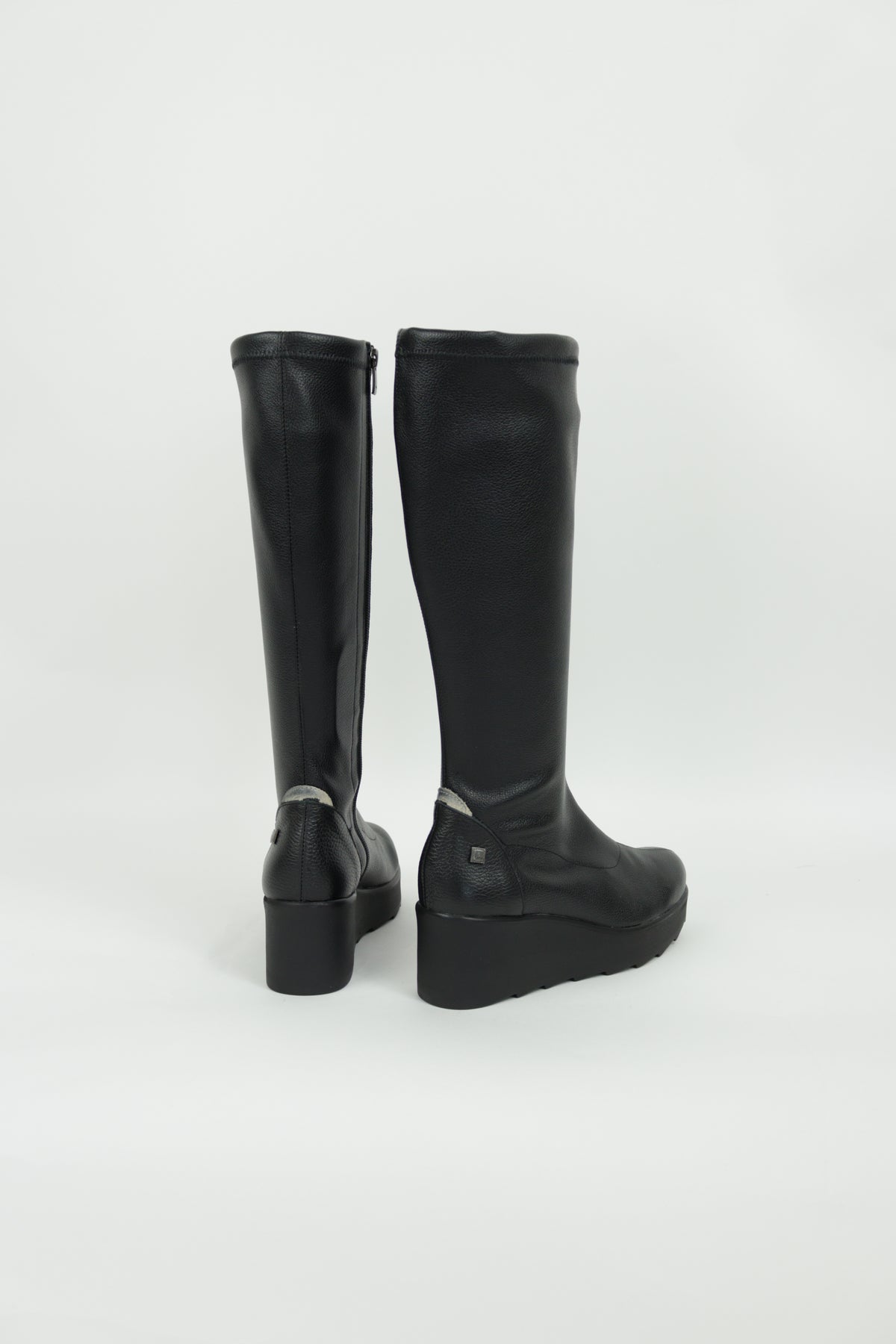 Jose Saenz - 6428 Black Wedge Sock Boot
