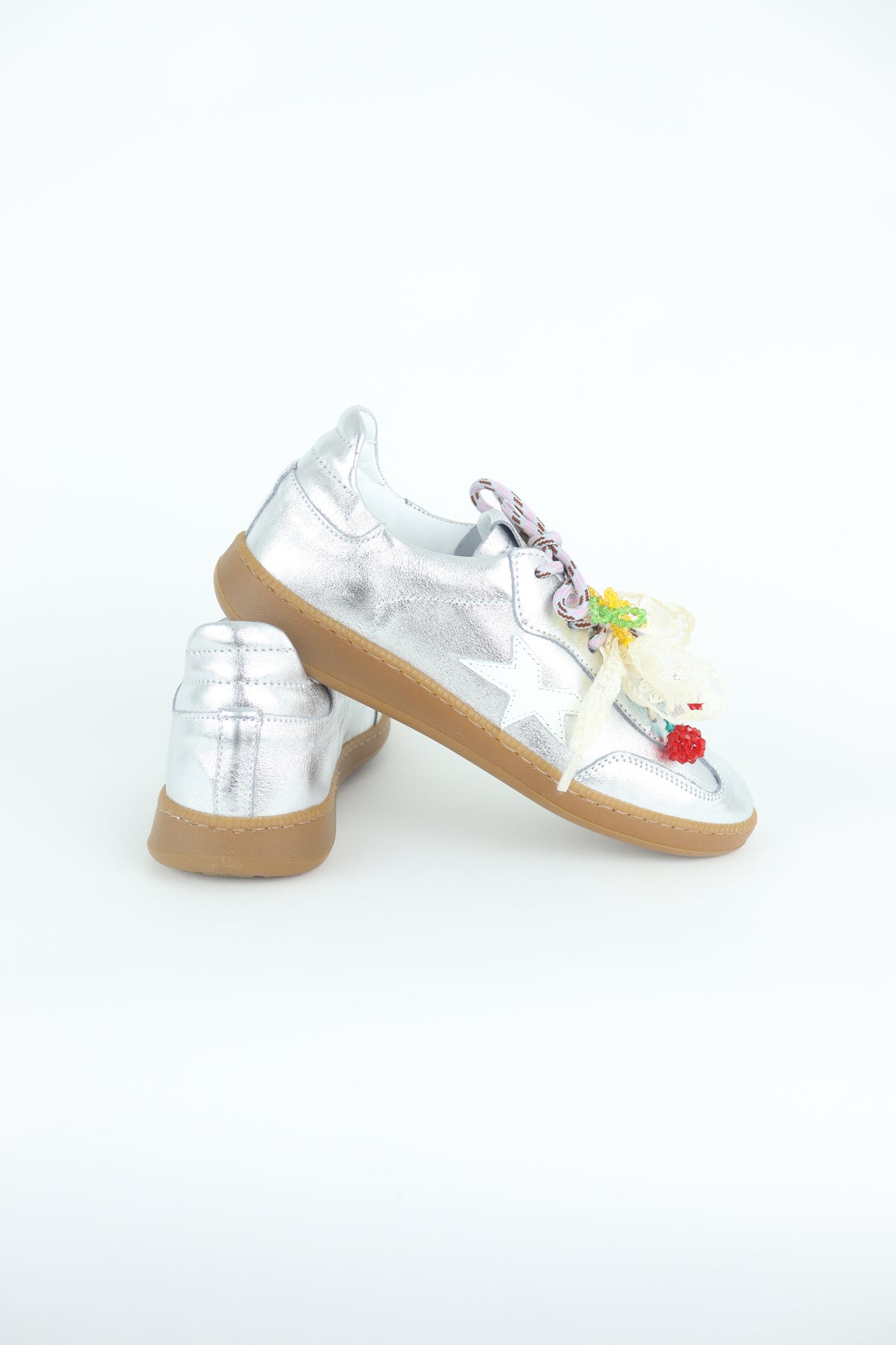 Meline - 525 ACC-R Silver Retro Trainer