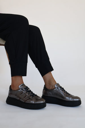 Wonders - A-5201 Pewter Slip On Trainer
