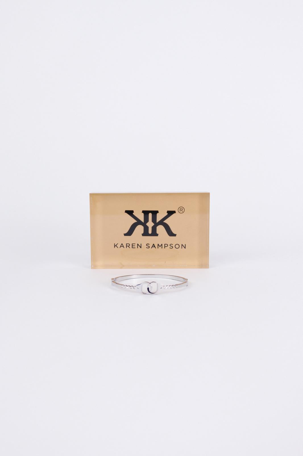 Karen Sampson - J11661 Silver Handcuffs Bracelet