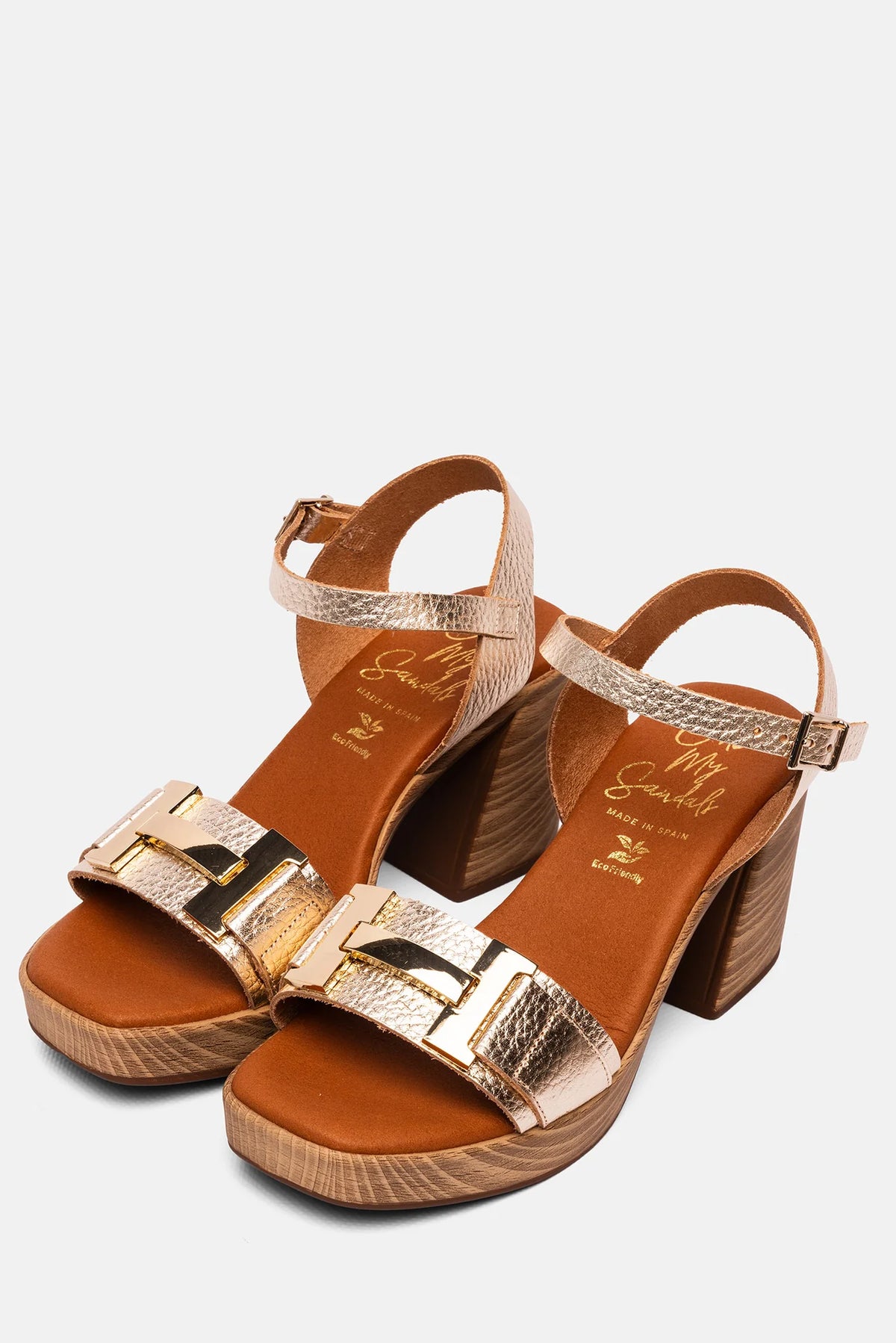 Oh My Sandals - 5636 Gold Platform Sandal