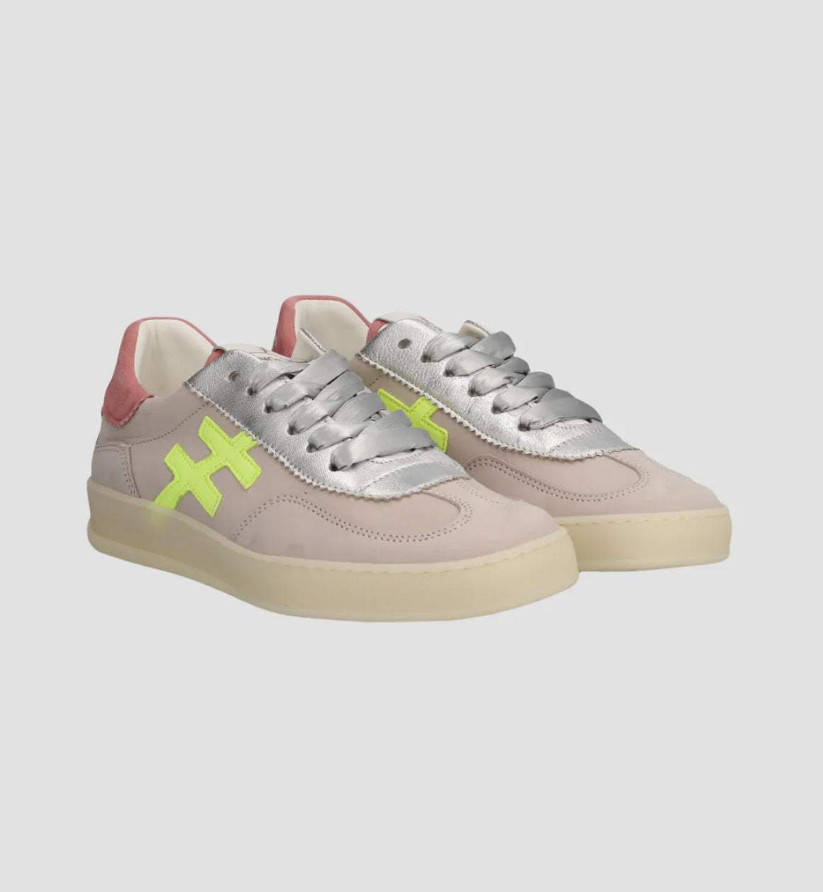 Another Trend - [A03227 Tortola]Taupe and Lime Trainer [Generous Fit]