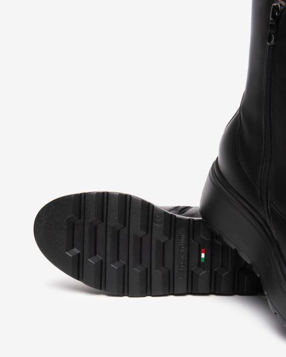 NeroGiardini - I514901D Black Elastic Platform Boot