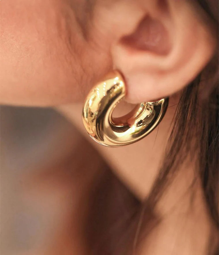 ZAG BIJOUX - SC21313 Gold Hoop Earrings