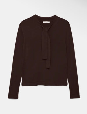 Anna - Brown Bow Jumper