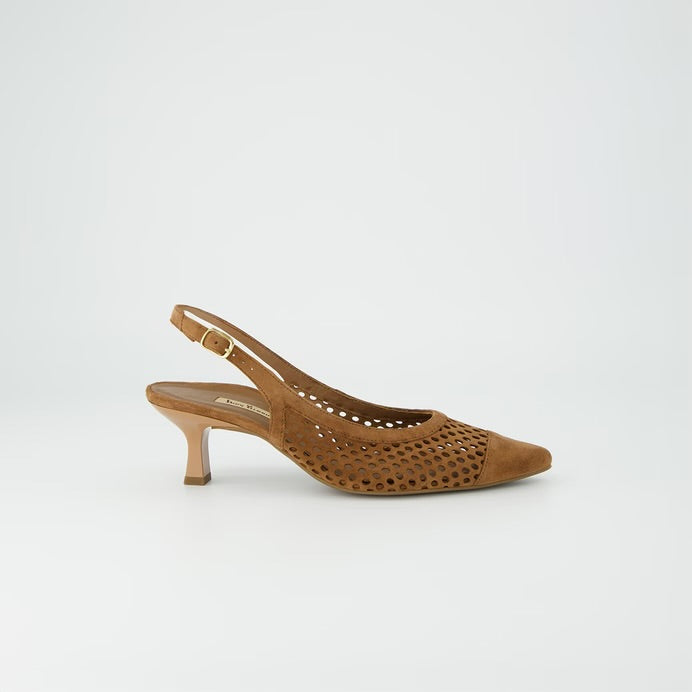 Paul Green - 6222 Tan Kitten Heel Slingback
