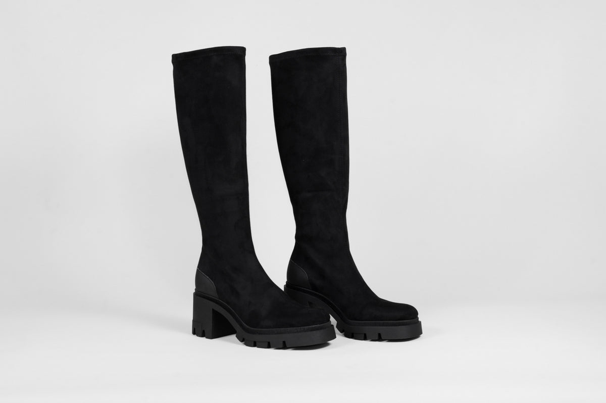 Miss Elastic - 877535-AE Black Knee High Boot