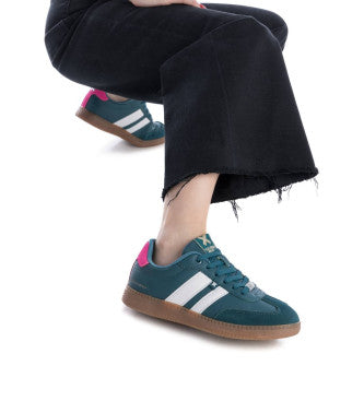 XTI - 143485 Teal Laced Trainer