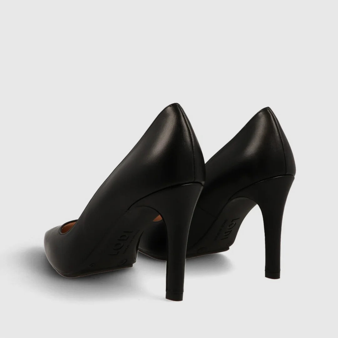 Lodi - Rabot Black Leather Court Shoe