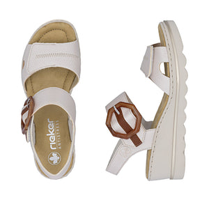 Rieker - 67476 Ivory Wedge Sandal