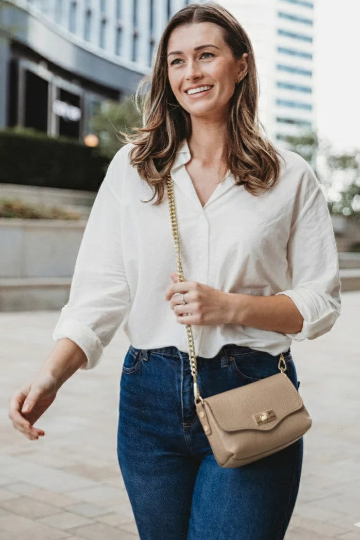 Elie Beaumont - Twist Ivory Crossbody