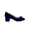 Rachel’s - Navy Suede Block Heel Court