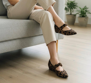 Wonders - A-3840 Leopard Wedge Mary Jane [Back Soon]
