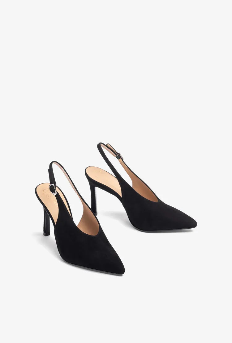 Unisa - Tabar Black Suede Slingback