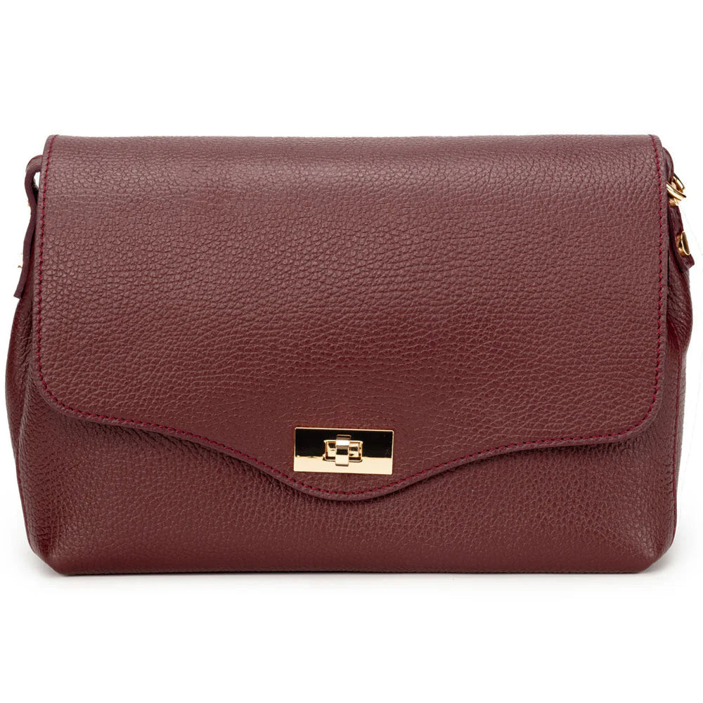 Elie Beaumont - Twist Clasp Burgundy Bag