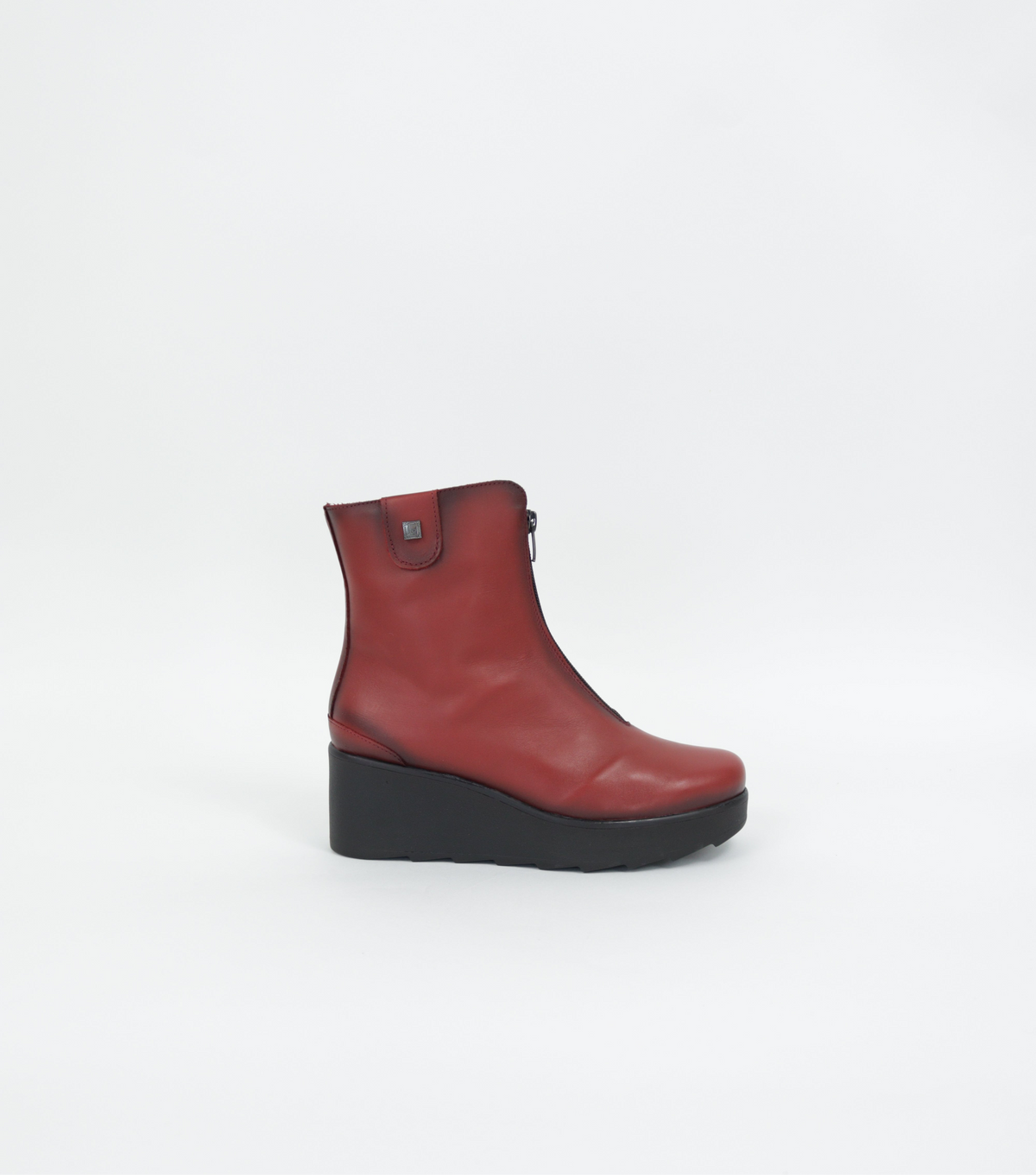 Jose Saenz - 6426 Red Zip Wedge Boot
