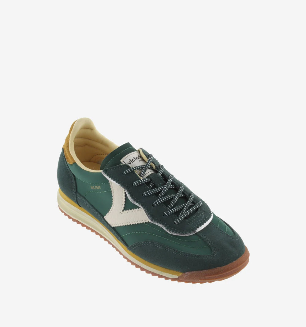 Victoria - 1 158101 Green Retro Trainer