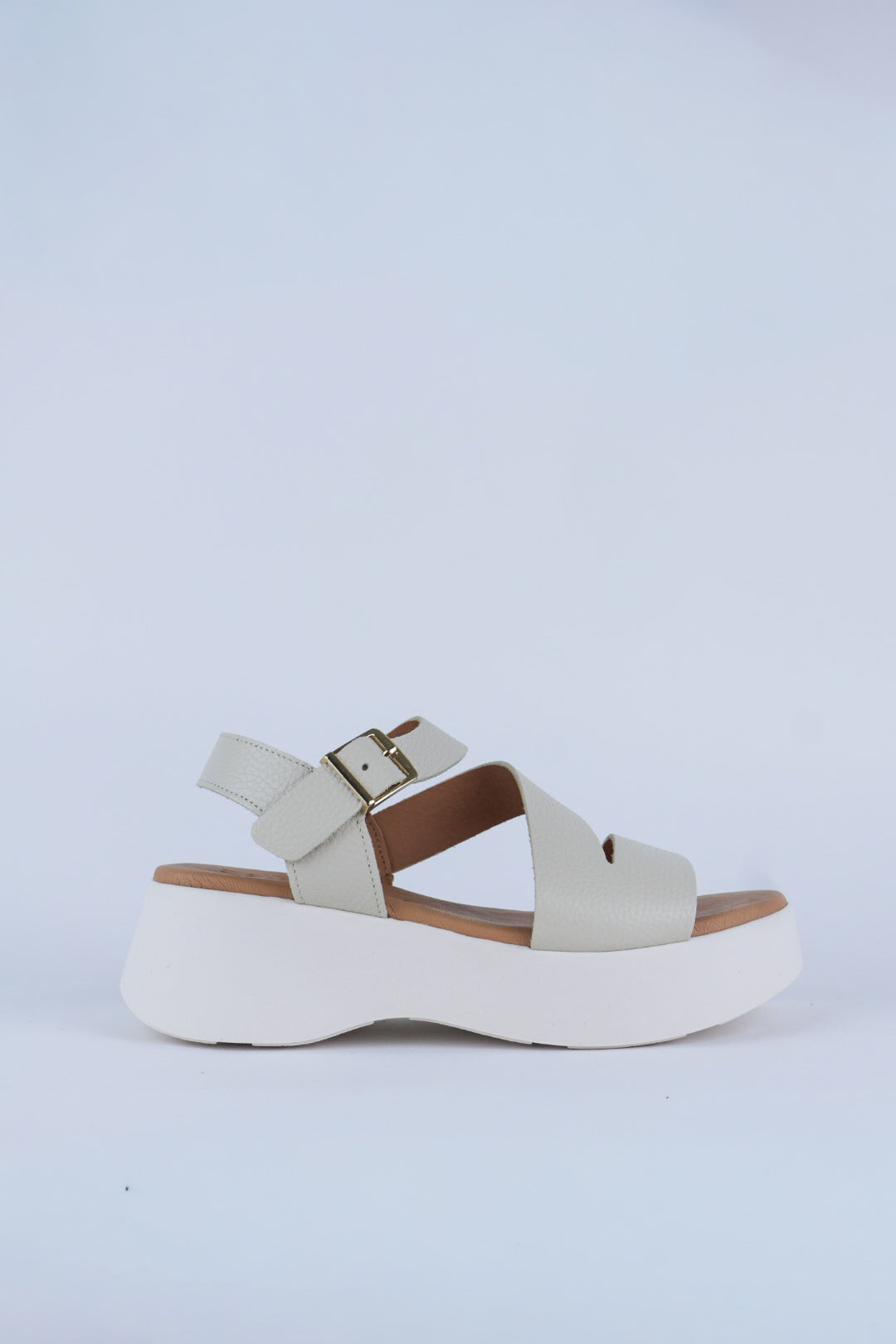 Oh My Sandals - 5969 Cream Wedge Sandal