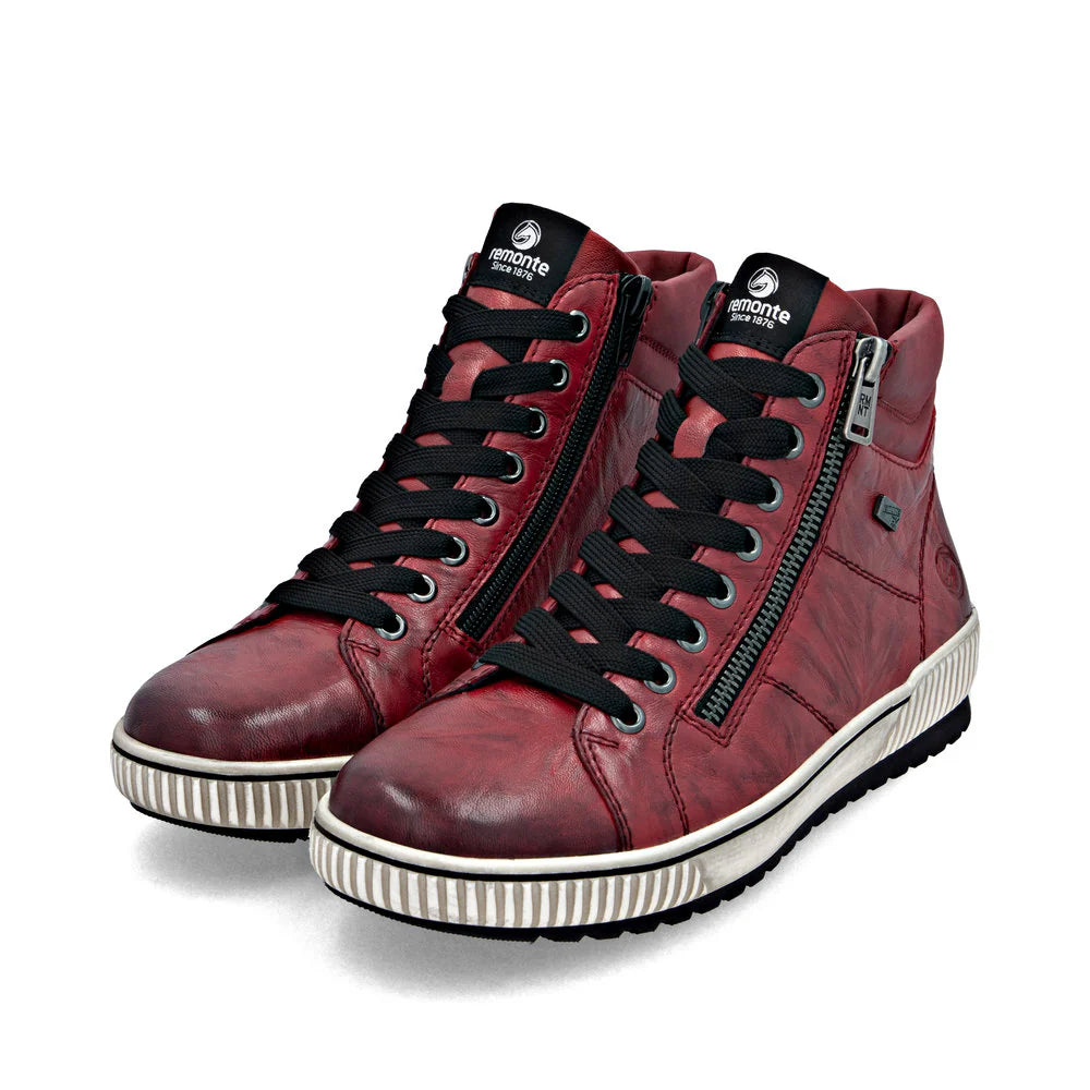 Remonte - D0772 Red Zip High Top