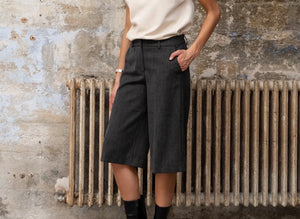 Anna - Charcoal Bermuda Trousers