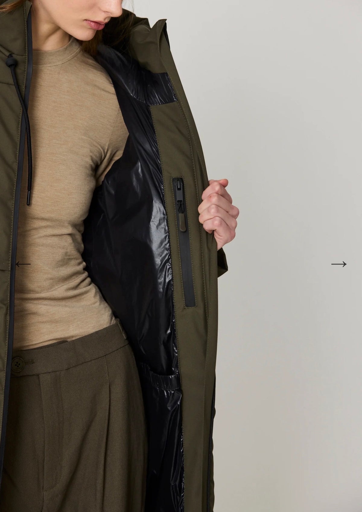Tanta - T3252 Khaki Waterproof Jacket