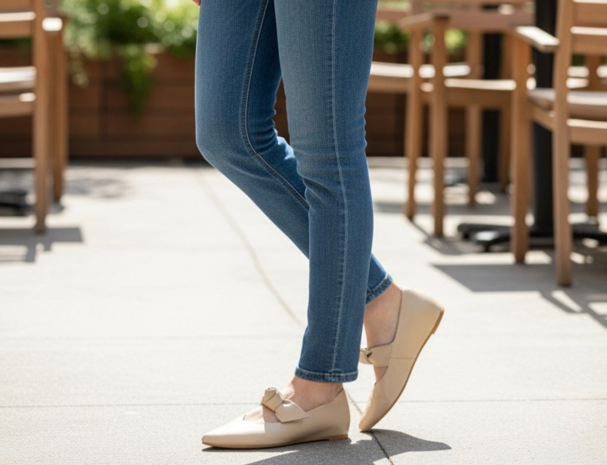 Wonders - A-3840 Beige Bow Pump