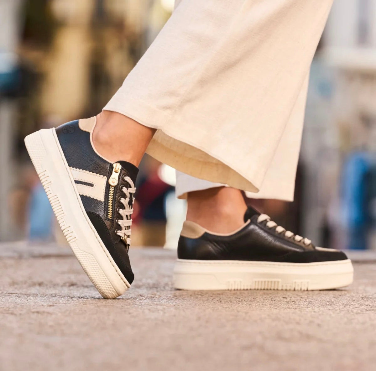 Rieker - M1912 Black and Gold Trainer