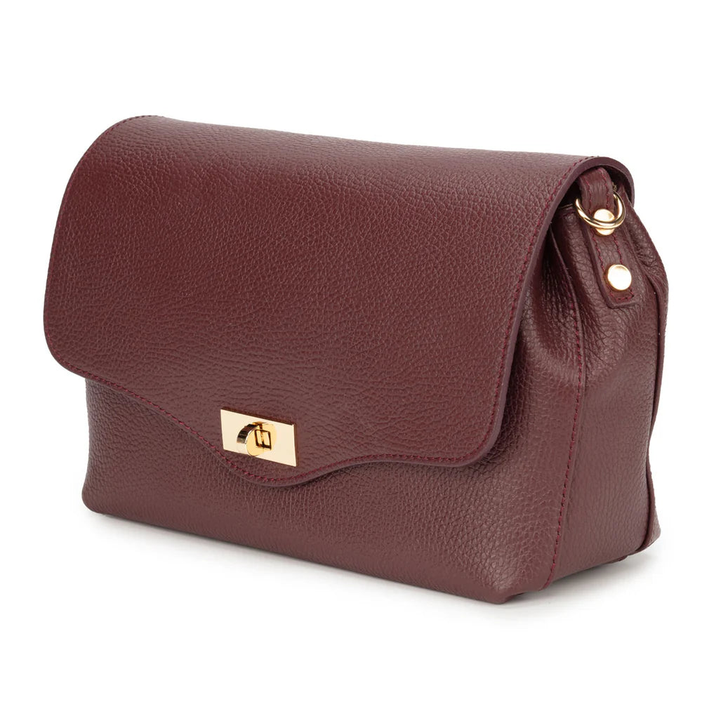 Elie Beaumont - Twist Clasp Burgundy Bag