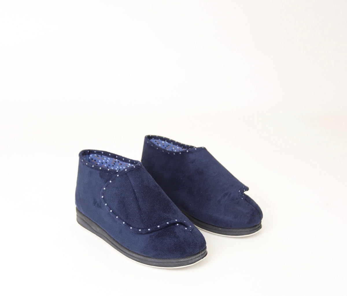Padders - Cherish Navy Velcro Slipper