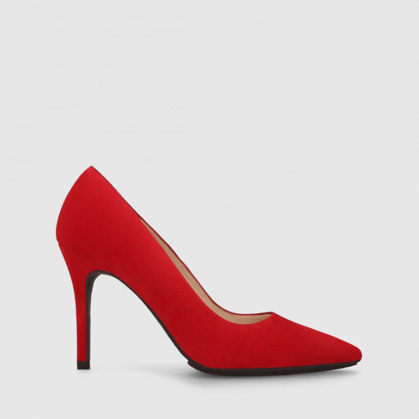 Lodi - Ramin Red Suede Court Shoe