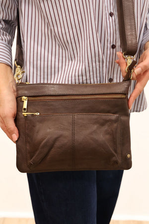 Depeche - 16836 Brown Crossbody Bag