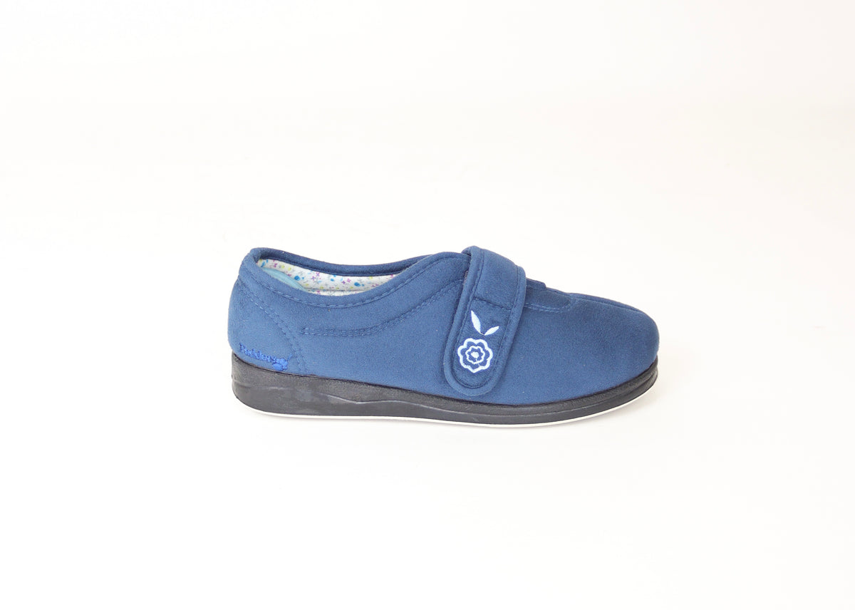 Padders - Camilla Blue Velcro Slipper