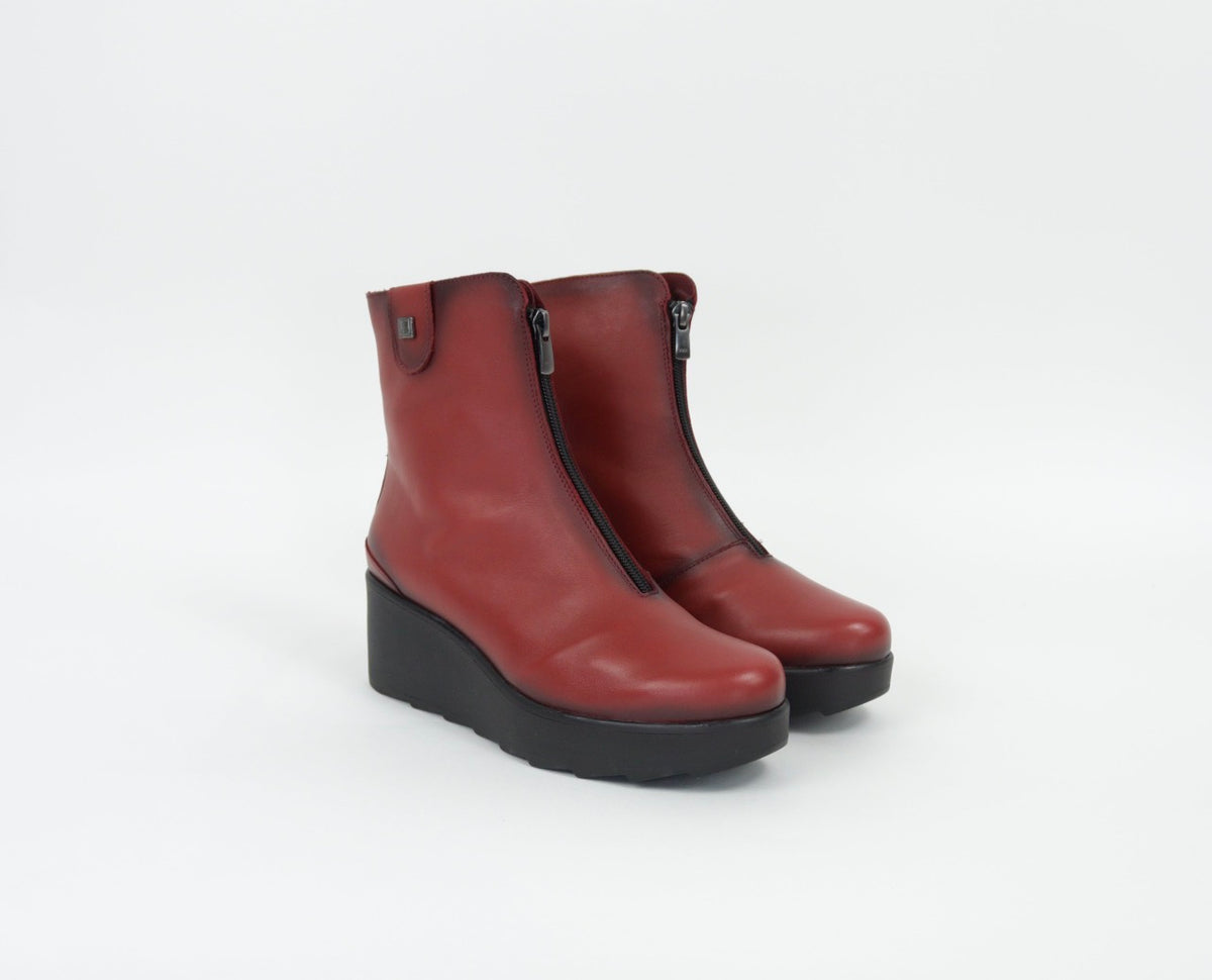 Jose Saenz - 6426 Red Zip Wedge Boot