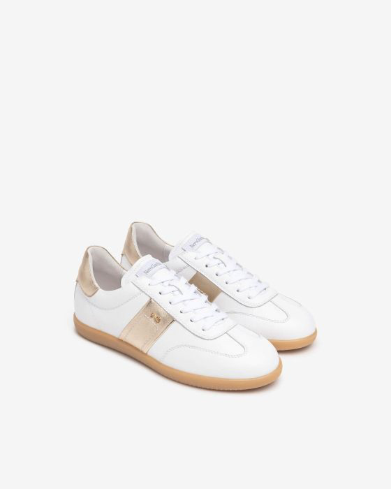 NeroGiardini - White and Gold Retro Trainer