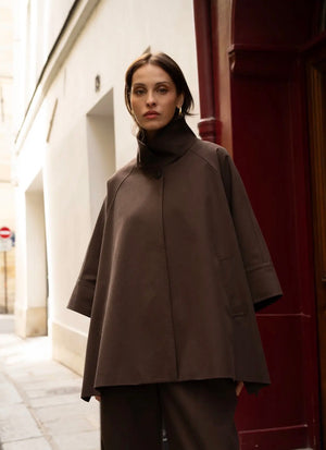 Anna - Brown Cape Jacket