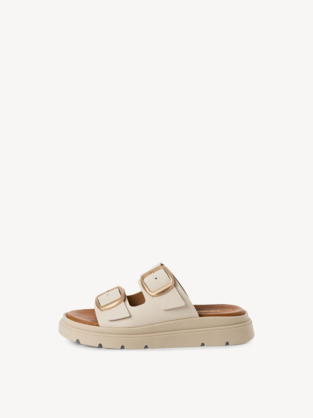 Tamaris - 27239 Cream Double Buckle Mule