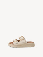 Tamaris - 27239 Cream Double Buckle Mule