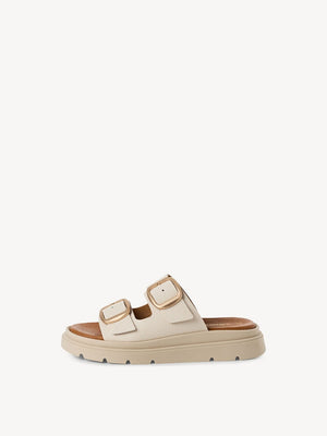 Tamaris - 27239 Cream Double Buckle Mule