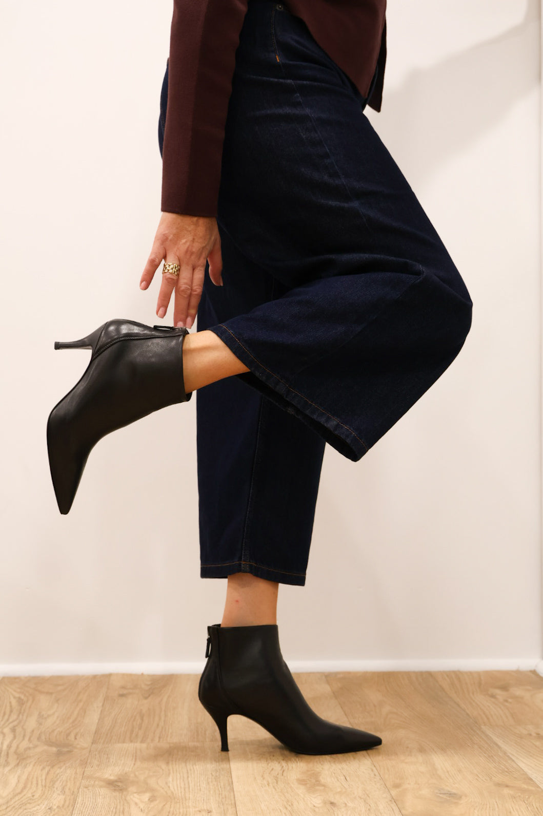 Rachels - TAT17 Black Back Zip Ankle Boot