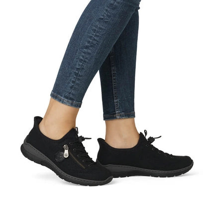 Rieker - L32F1 Black Slip On Trainer