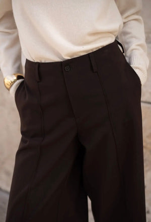 Anna - Brown Bermuda Trousers
